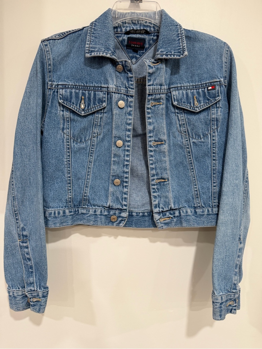 Women’s Tommy Hilfiger Light Blue Denim Cropped Trucker Jacket